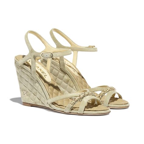 sandali chanel beige guess|Chanel suede sandals.